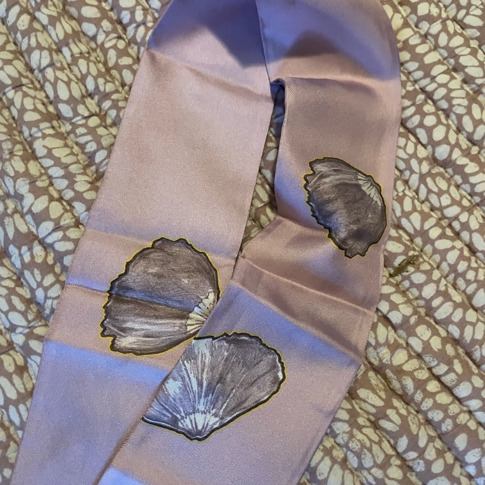 NWT Burberry Wilting Poppies Silk Skinny Scarf - Picture 6 of 10